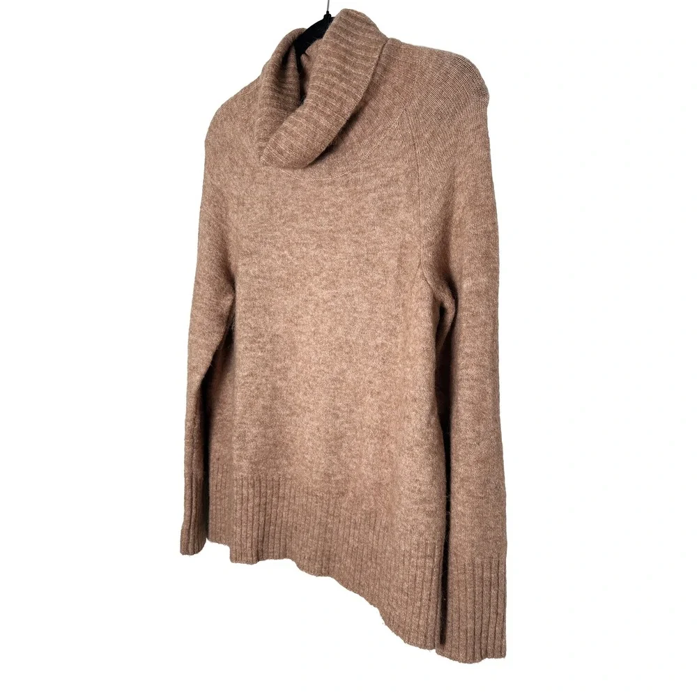 The Group Babaton Women's Tan Camel Turtleneck Alpaca Wool Blend Sweater Classic